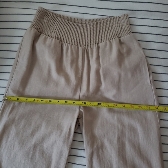 🌿 Love Tree High Waist Tan Linen Blend Pants Medium 🌿 - Picture 8 of 10